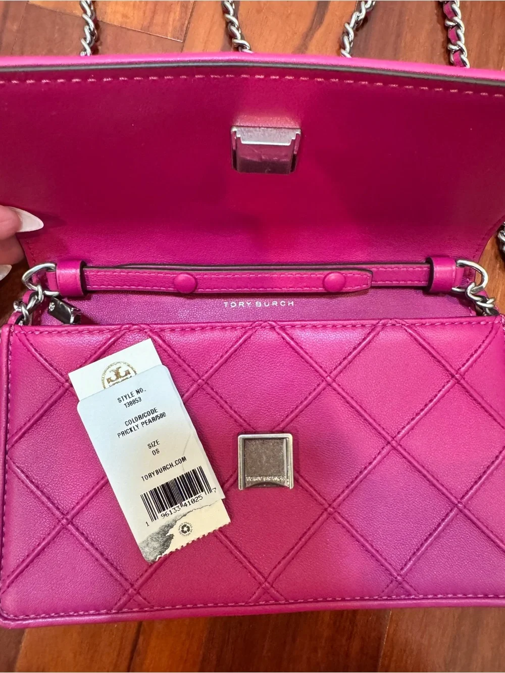 Tory Burch NWT Fleming chain wallet